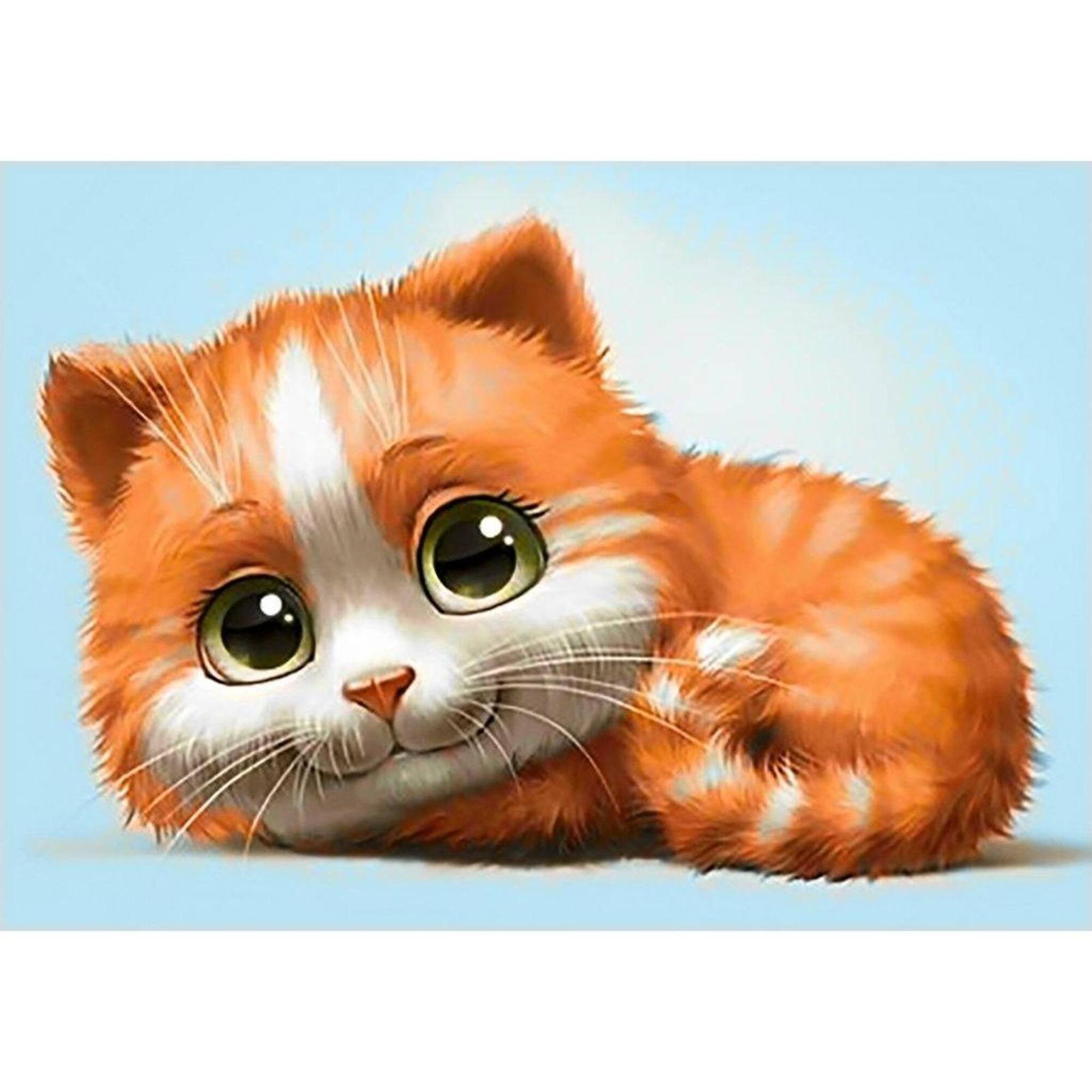 Wizardi Ginger Cat Diamond Painting Kit